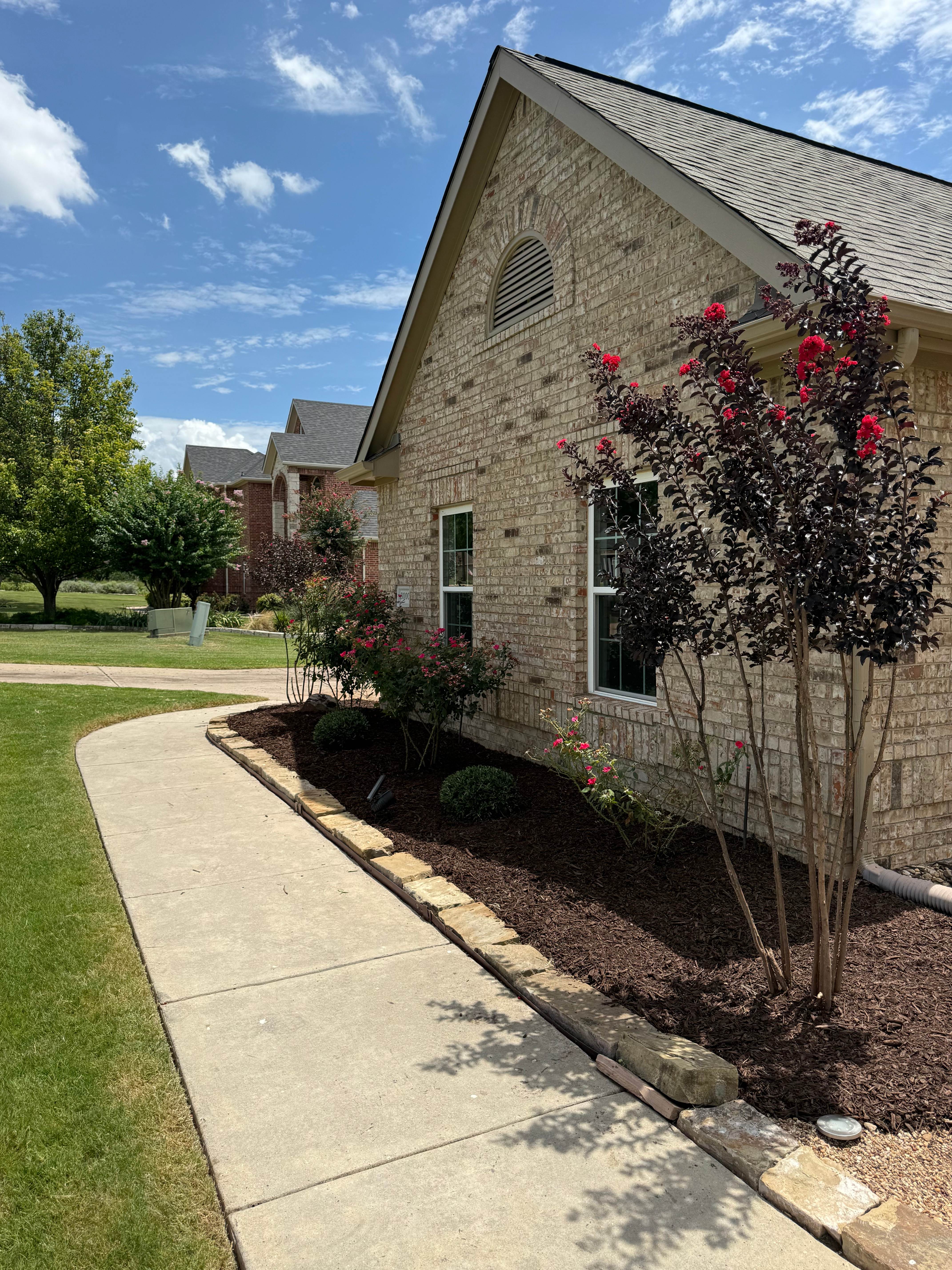 Curved Walkway & Landscaping